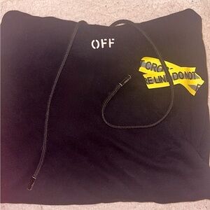 Off-White Fire Line / Do Not Cross Hoodie